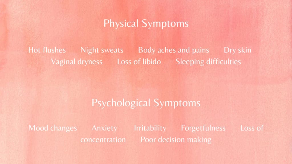 Symptoms of Menopause